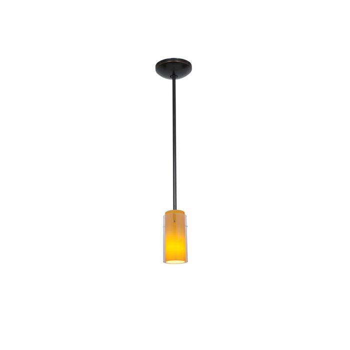 Access Glass`N Glass Cylinder Pendant Light in Oil Rubbed Bronze