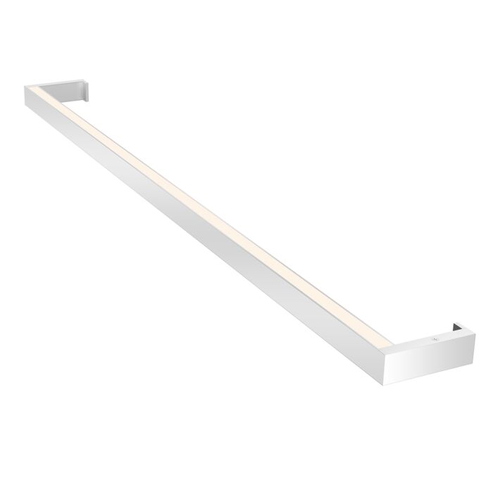 Sonneman Thin Line™ 2 Light 1 Inch Bathroom Vanity Light in Bright Satin Aluminum