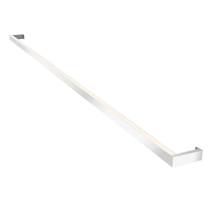 Sonneman Thin Line™ 2 Light 1 Inch Bathroom Vanity Light in Bright Satin Aluminum
