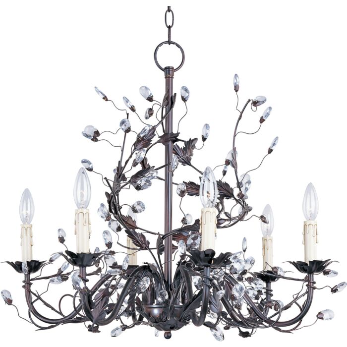 Maxim Elegante 6 Light Chandelier in Oil Rubbed Bronze