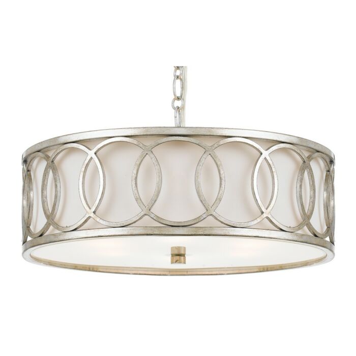 Libby Langdon for Crystorama Graham 8 Inch Chandelier in Antique Silver