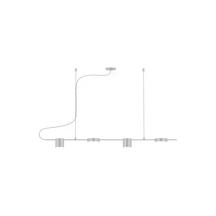 Sonneman Counterpoint™ 4 Light Pendant Light in Bright Satin Aluminum