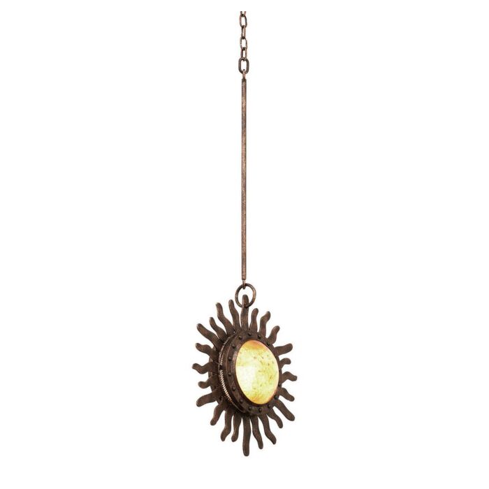 Kalco Polaris 1 Light Mini Pendant in Florence Gold