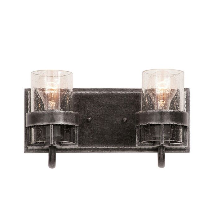 Kalco Bexley 2 Light 13 Inch Bathroom Vanity Light in Vintage Iron