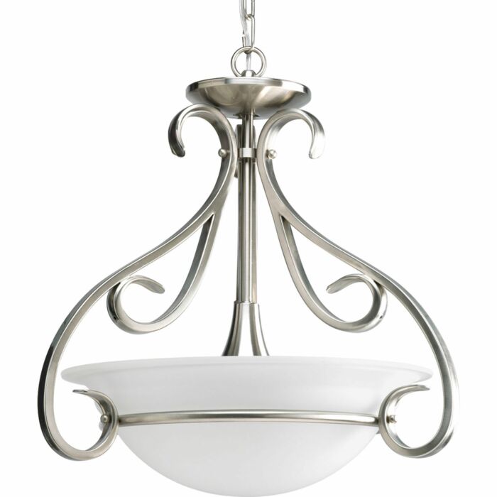 Torino 3-Light Foyer Pendant in Brushed Nickel