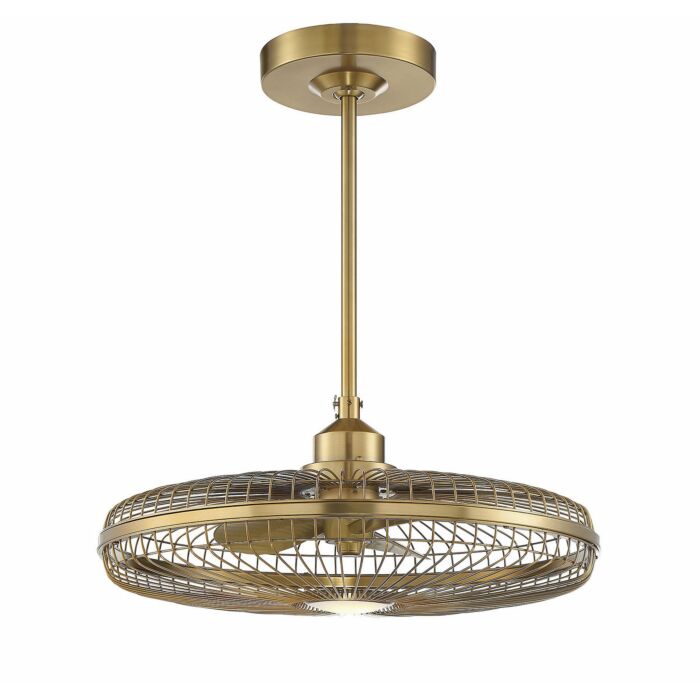 Savoy House Wetherby LED Fan D'Lier in Warm Brass
