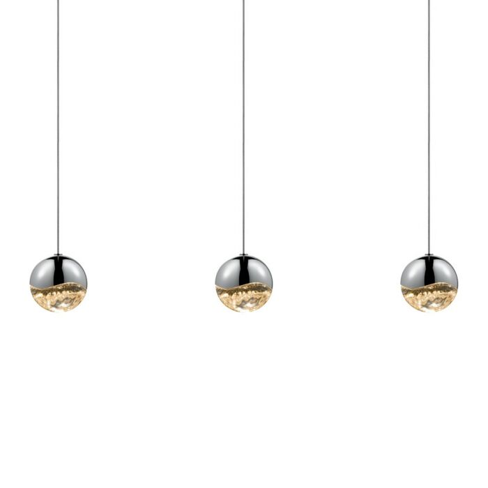 Sonneman Grapes 37.25 Inch 3 Light LED Pendant in Polished Chrome