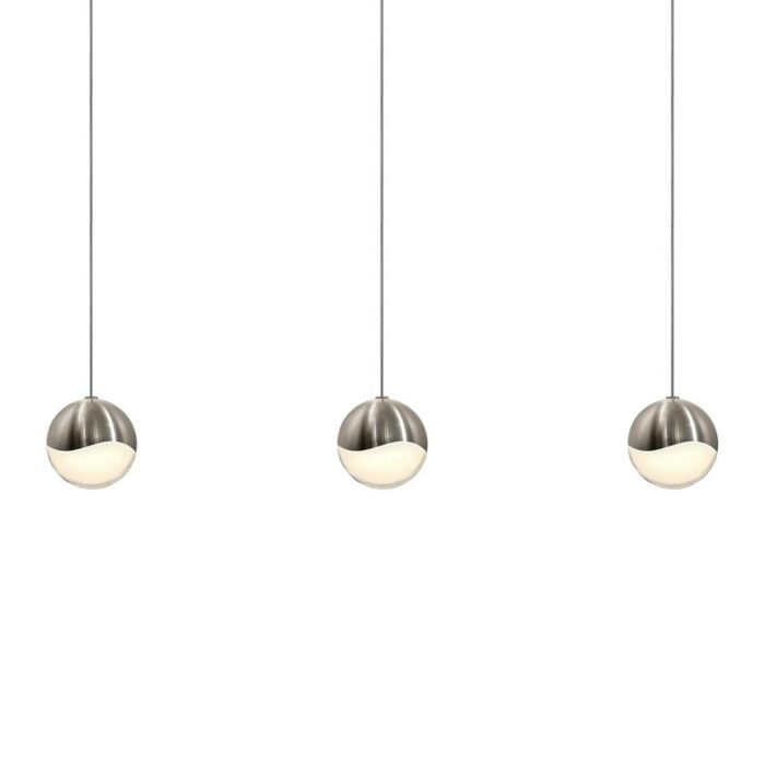 Sonneman Grapes 37.25 Inch 3 Light LED Pendant in Satin Nickel