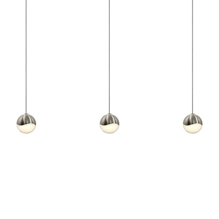 Sonneman Grapes 36.5 Inch 3 Light LED Pendant in Satin Nickel