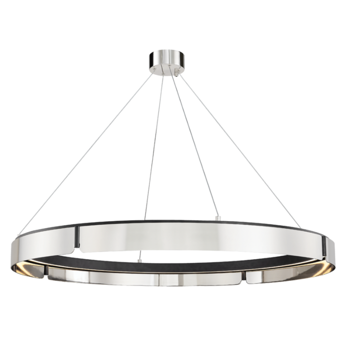 Hudson Valley Tribeca Chandelier in Brushed Nickel & Black