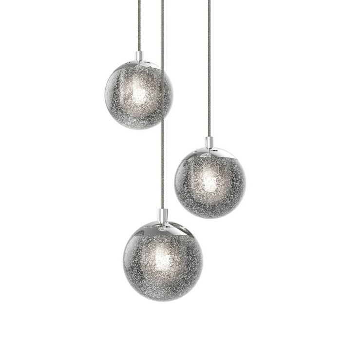 Sonneman Champagne Bubbles 8.5 Inch 3 Light LED Pendant in Polished Chrome