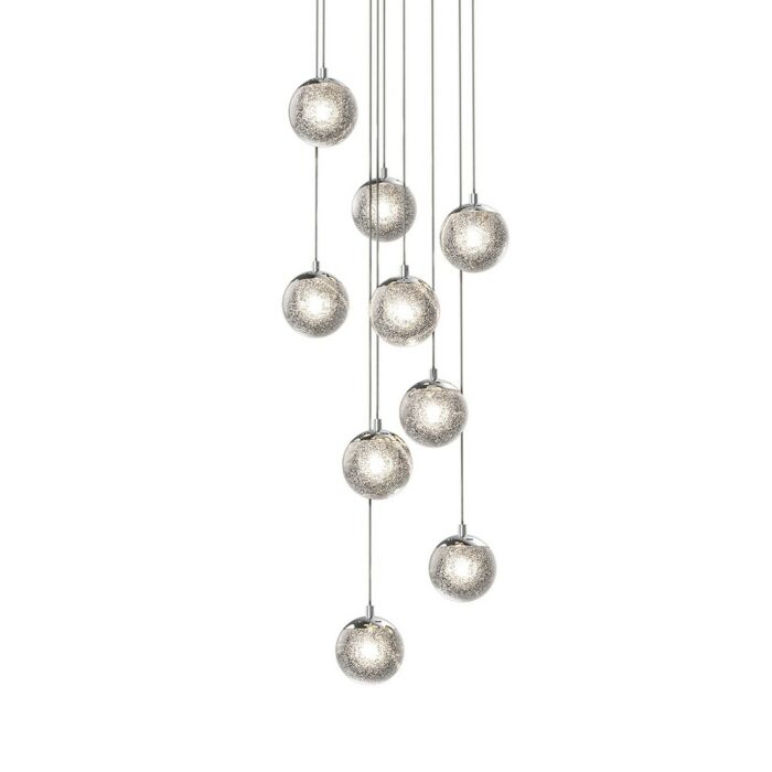Sonneman Champagne Bubbles 14 Inch 9 Light LED Pendant in Polished Chrome
