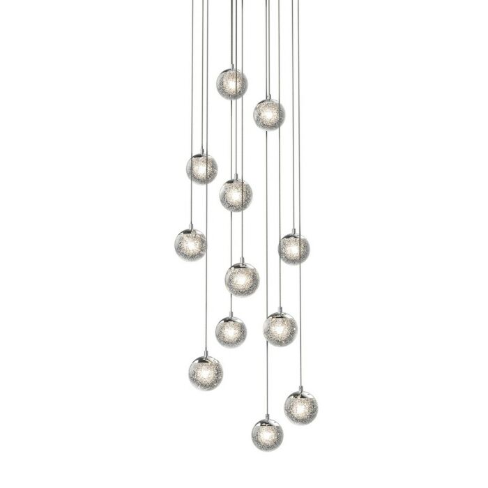 Sonneman Champagne Bubbles 17.25 Inch 12 Light LED Pendant in Polished Chrome