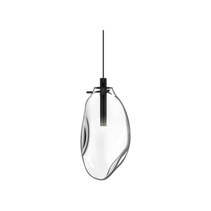 Sonneman Liquid 11 Inch Pendant Light in Satin Black