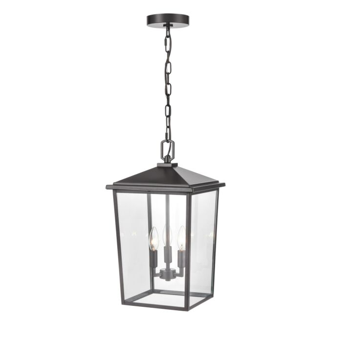 Millennium Fetterton 3 Light Outdoor Hanging Light in Powder Coat Bronze