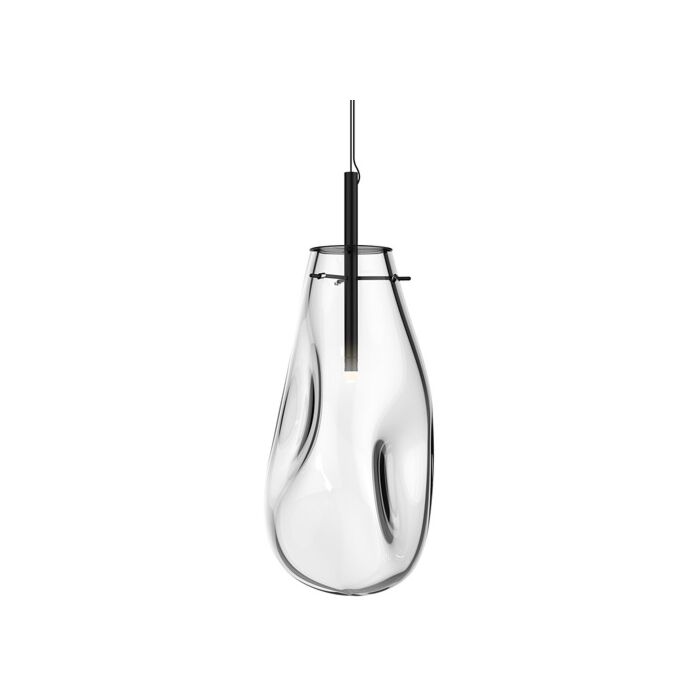 Sonneman Liquid 22 Inch Pendant Light in Satin Black