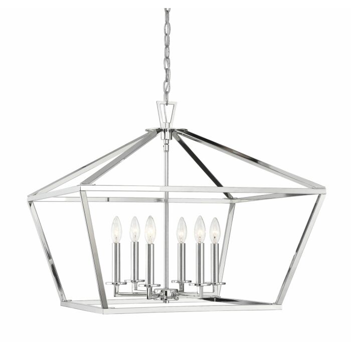 Savoy House Townsend 6 Light Pendant in Polished Nickel