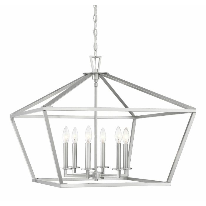 Savoy House Townsend 6 Light Pendant in Satin Nickel