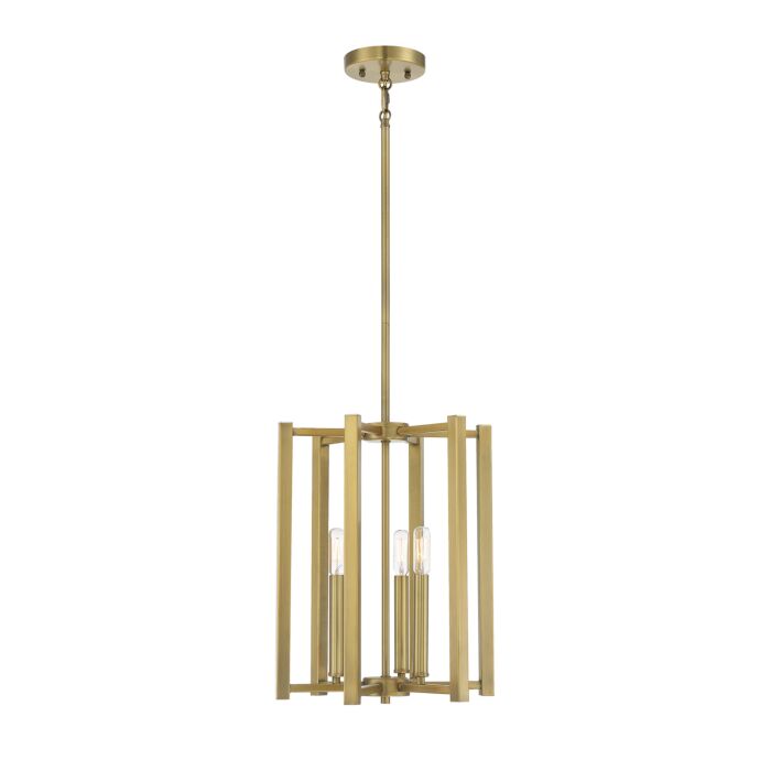 Savoy House Benson 3 Light Pendant in Warm Brass