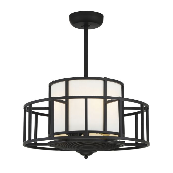 Savoy House Oslo 4 Light Fan D'Lier in Matte Black