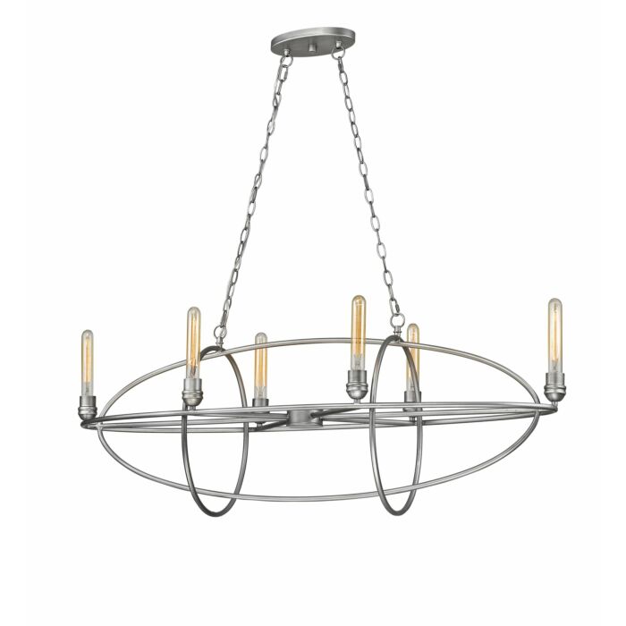 Z Lite Persis 6 Light Chandelier In Old Silver
