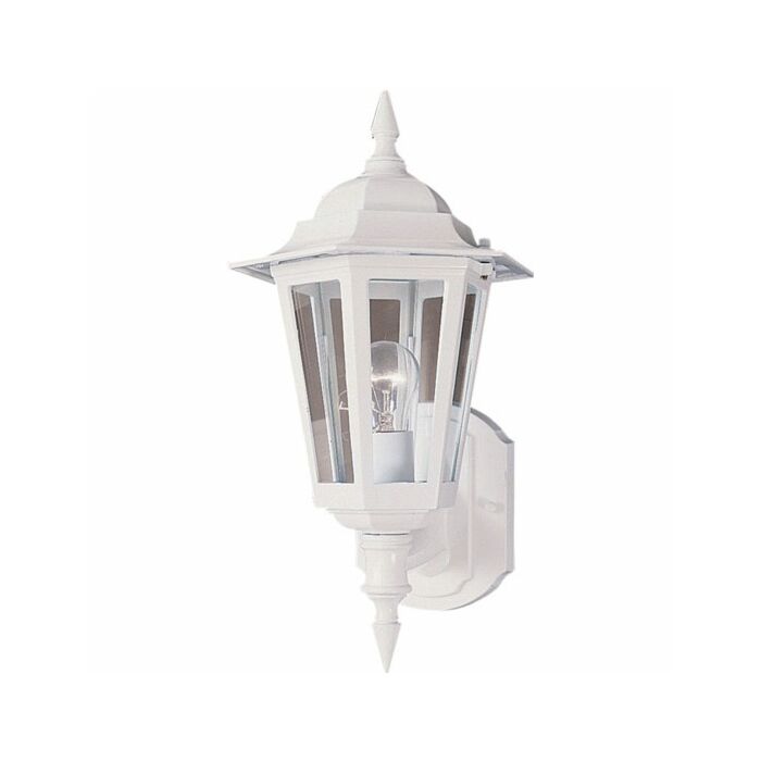 Maxim Builder Cast 14.75 Inch Outdoor Clear Glass Wall Lantern in White