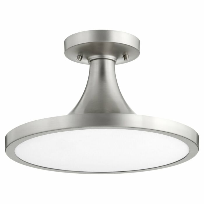Quorum Bugle 15 Inch Ceiling Light in Satin Nickel