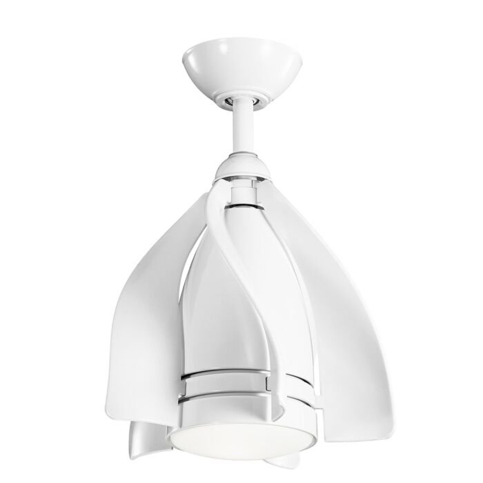 Kichler Terna 15 Inch LED Ceiling Fan in White Finish