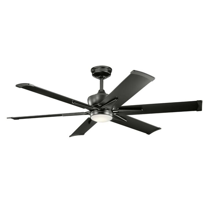 Kichler Szeplo Patio 60 Inch LED Ceiling Fan in Satin Black