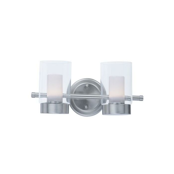 Maxim Lighting Mod 2 Light 2 Light Bathroom Vanity Light in Satin Nickel