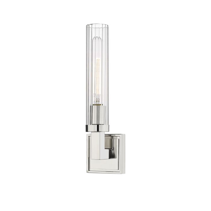Z Lite Beau 1 Light Wall Sconce In Polished Nickel