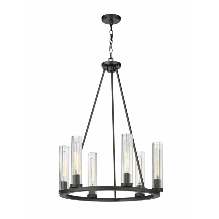 Z Lite Beau 6 Light Chandelier In Bronze