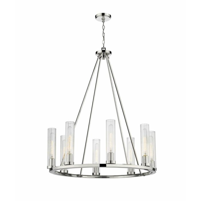 Z Lite Beau 8 Light Chandelier In Polished Nickel