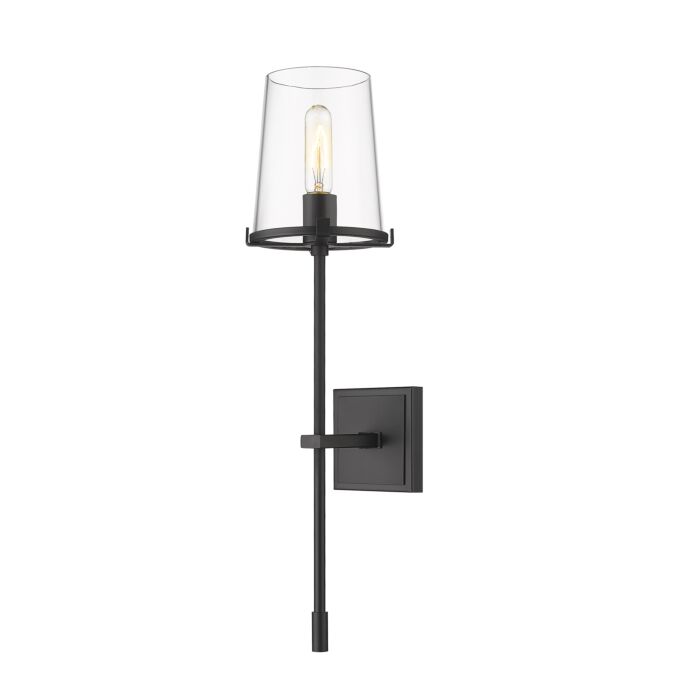Z Lite Callista 1 Light Wall Sconce In Matte Black