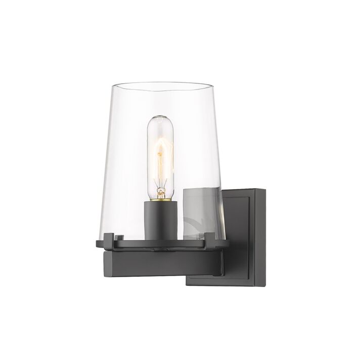 Z Lite Callista 1 Light Bathroom Vanity Light In Matte Black