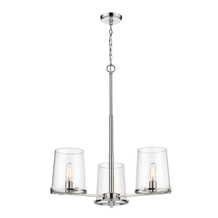 Z Lite Callista 3 Light Chandelier In Polished Nickel