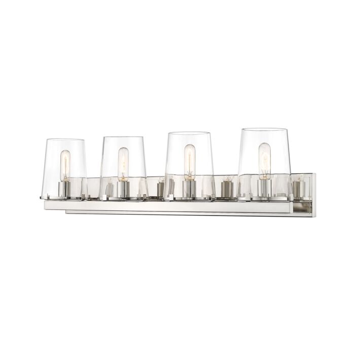 Z Lite Callista 4 Light Bathroom Vanity Light In Polished Nickel