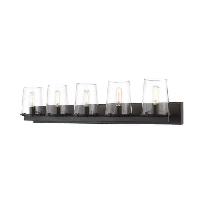 Z Lite Callista 5 Light Bathroom Vanity Light In Matte Black