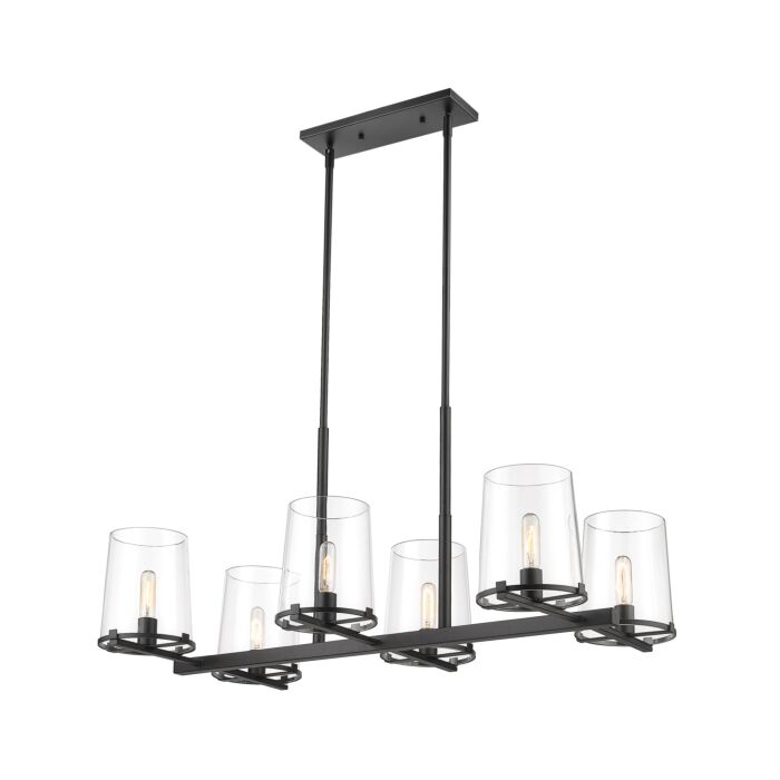 Z Lite Callista 6 Light Chandelier In Matte Black