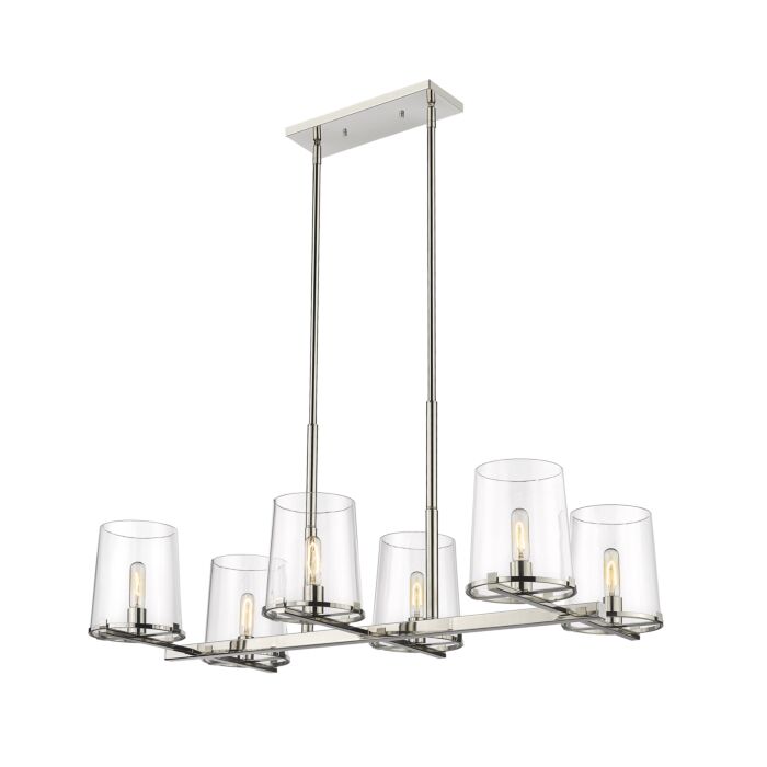 Z Lite Callista 6 Light Chandelier In Polished Nickel