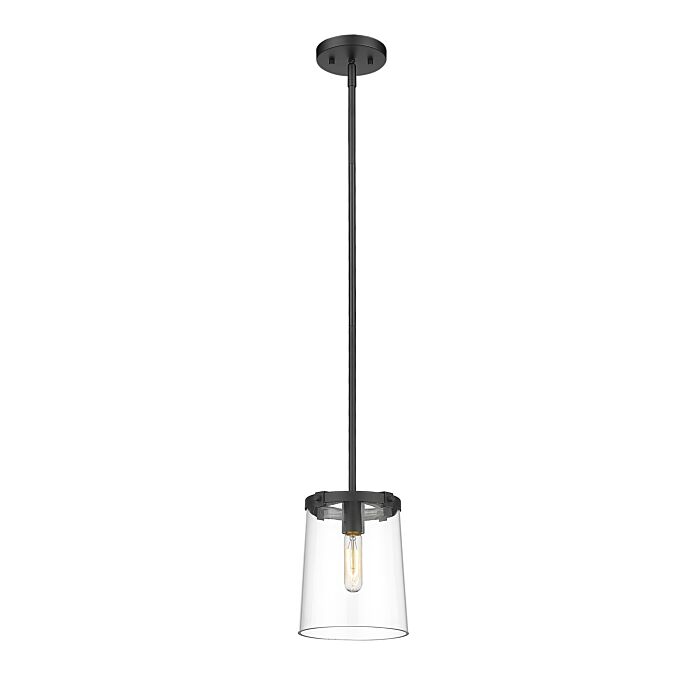 Z Lite Callista 1 Light Mini Pendant Light In Matte Black