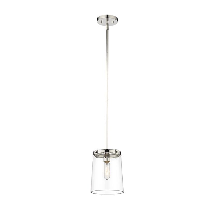 Z Lite Callista 1 Light Mini Pendant Light In Polished Nickel