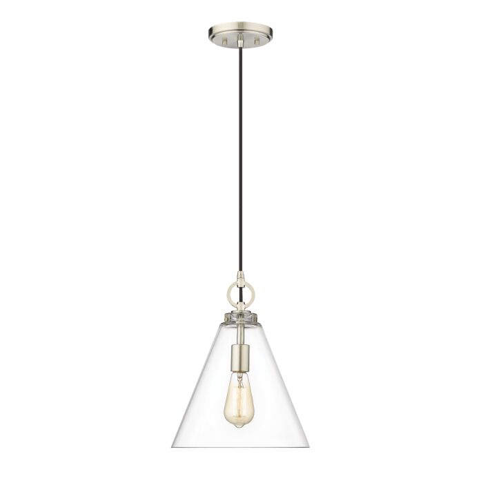 Z Lite Harper 1 Light Pendant Light In Brushed Nickel