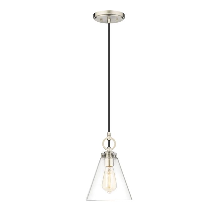 Z Lite Harper 1 Light Pendant Light In Brushed Nickel
