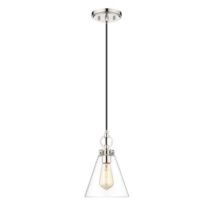 Z Lite Harper 1 Light Pendant Light In Polished Nickel