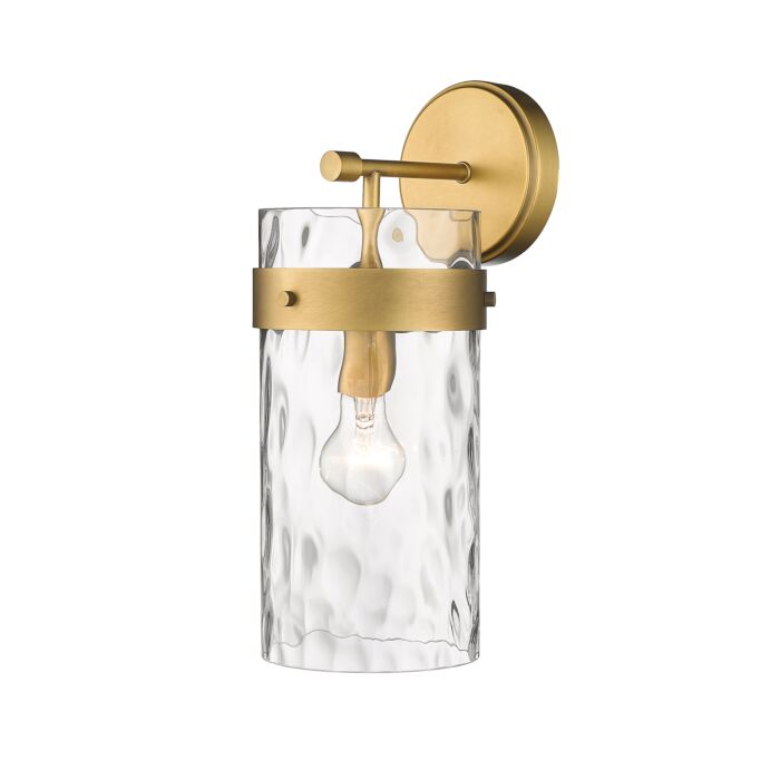 Z Lite Fontaine 1 Light Wall Sconce In Rubbed Brass