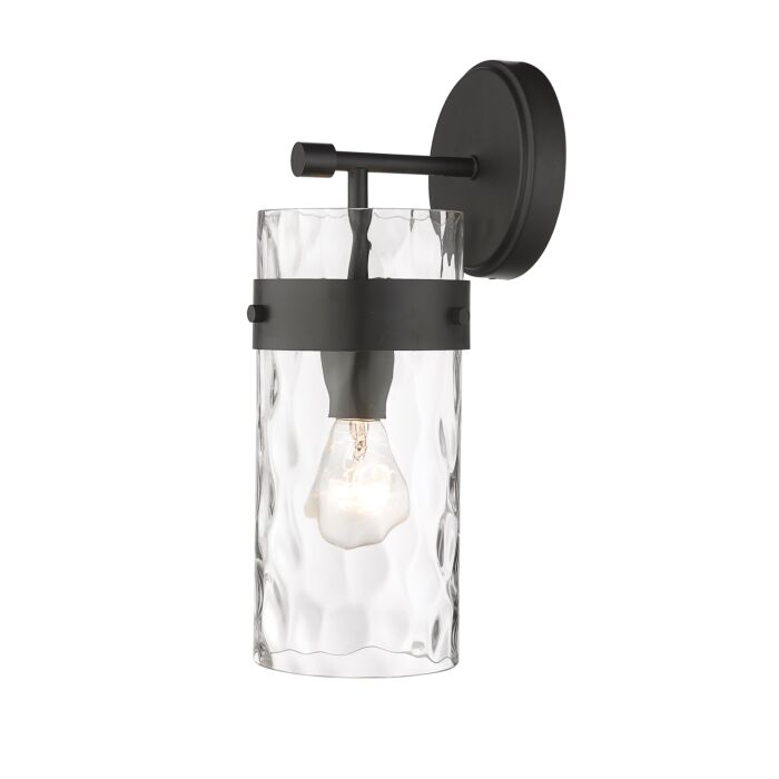 Z Lite Fontaine 1 Light Wall Sconce In Matte Black