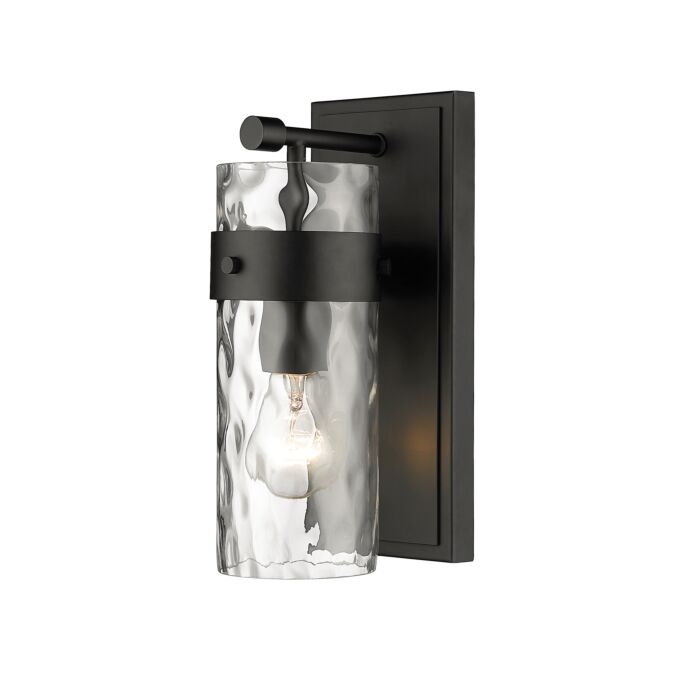 Z Lite Fontaine 1 Light Bathroom Vanity Light In Matte Black