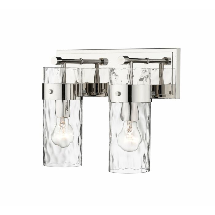 Z Lite Fontaine 2 Light Bathroom Vanity Light In Polished Nickel
