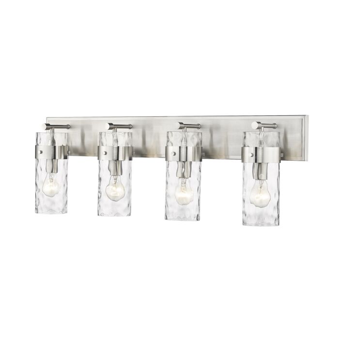 Z Lite Fontaine 4 Light Bathroom Vanity Light In Brushed Nickel